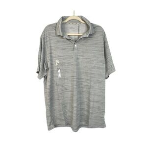 Walter Hagen Men’s Clubhouse Striation Pique Polo light grey Size XL NWT